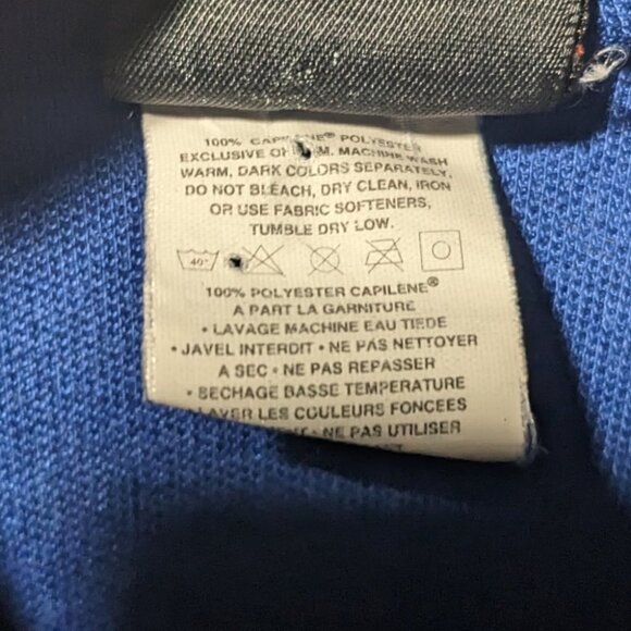 Patagonia | Men's 3/4 zip Capilene Sweater in Blue - Picture 5 of 7